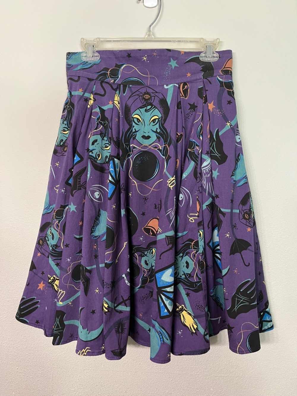 Purple Cosmic Witch A-Line Skirt